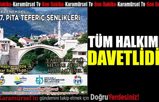 Pita Teferiç Şenlikleri Bu Pazar Günü Yapılacak