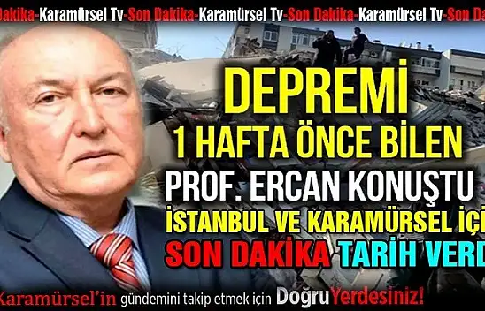 Prof. Dr. Ahmet Ercan büyük İstanbul depreminin tarihini açıkladı