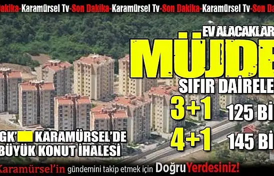 SGK 125 Bin TL'ye 3+1 Daire 145 Bin TL'ye 4+1 Daire Satıyor