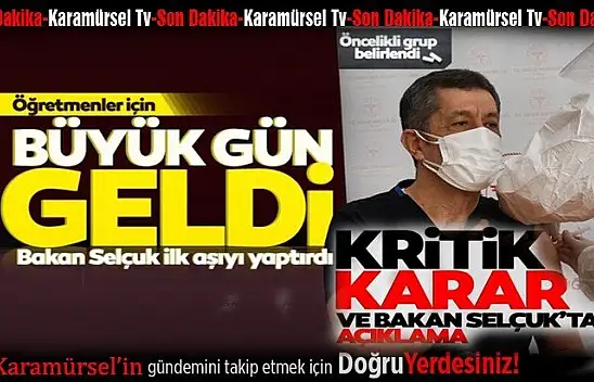 Son dakika: Öğretmenler için aşı zamanı!