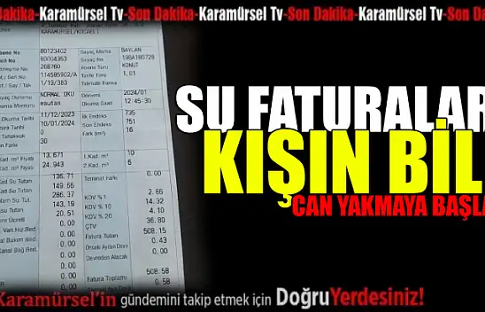 Su faturaları kışın bile can yakmaya başladı