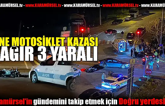 Yine motosiklet kazası 1 ağır 3yaralı