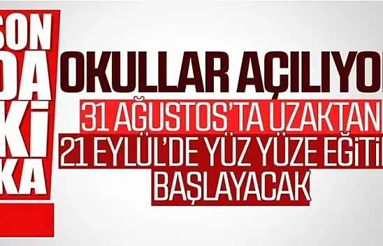 Ziya Selçuk okulların açılışıyla ilgili kararı açıkladı