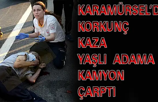 Son Dakika Karamürsel'de Korkunç Kaza Yaşlı Adama Kamyon Çarptı