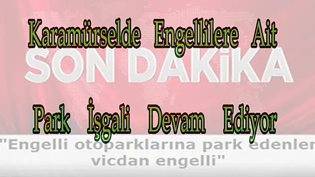 Caddelerde engellilere ait park işgali devam ediyor
