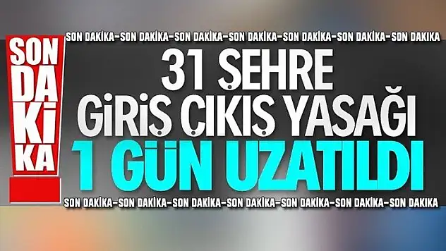 31 ile yönelik seyahat kısıtlaması uzatıldı