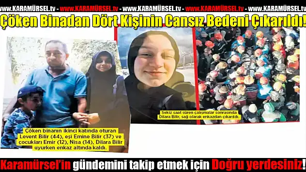 Çöken Binadan Dört Kişinin Cansız Bedeni Çıkarıldı!