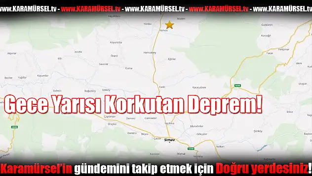 Gece Yarısı Kütahya'da Korkutan Deprem!