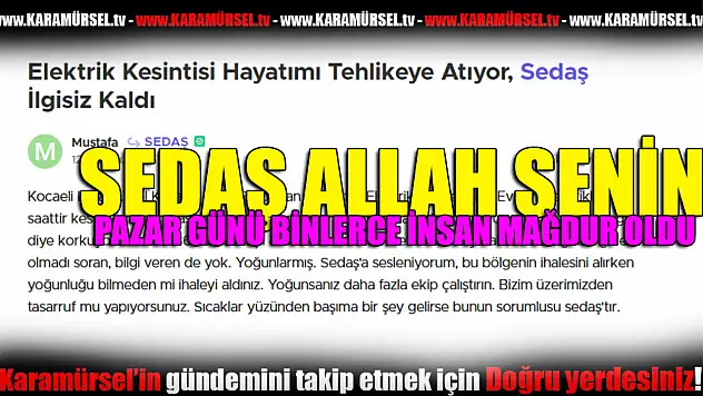 Karamürsel'de Elektrik Çilesi 48 Saati Aştı