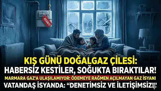 Karamürsel'de Kış Günü Doğalgaz Çilesi!