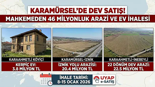 Karamürsel'de Mahkemeden Dev Satış: 46 Milyonluk