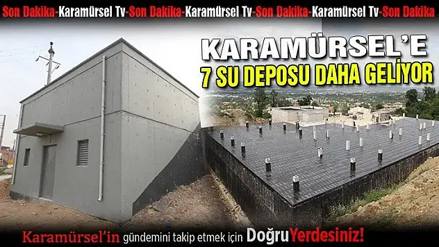 Karamürsel'e 7 yeni içme suyu deposu inşa edilecek