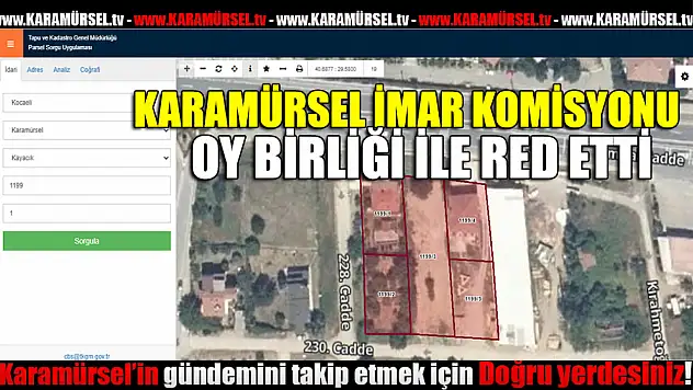 Kayacık Mahallesi İmar Planı Değişikliği Reddedildi