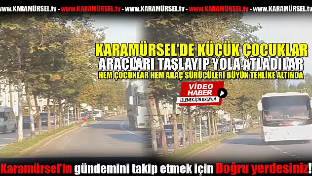 Küçük çocuklar araçları taşladı!