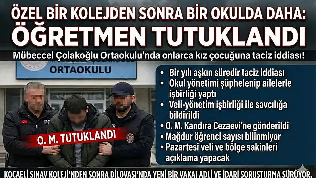 BİR OKULDA DAHA İSTİSMAR ŞOKU!
