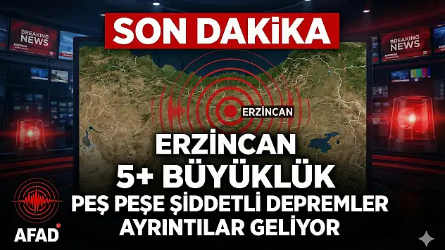 SON DAKİKA: Erzincan'da Peş Peşe Şiddetli Depremler!