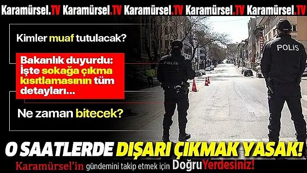 Son dakika: İçişleri Bakanlığı'ndan 'sokağa çıkma kısıtlaması' açıklaması
