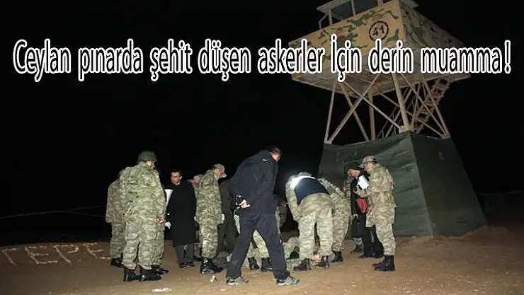 Ceylan pınarda şehit düşen askerler İçin derin muamma !