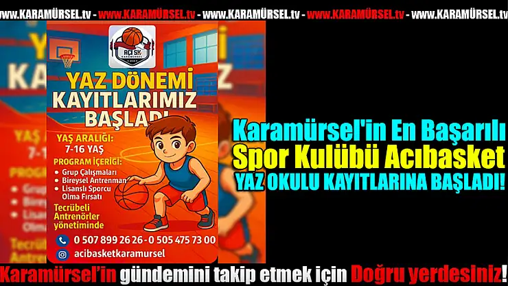 ACIBASKET YAZ SPOR OKULU KAYITLARI BAŞLADI!