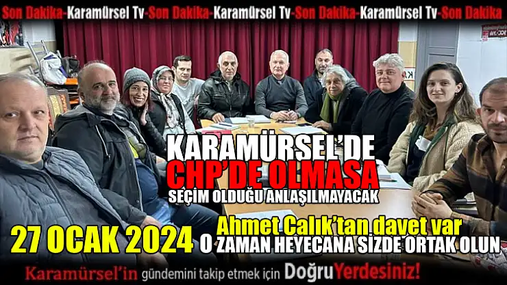 Ahmet Çalık'tan davet var