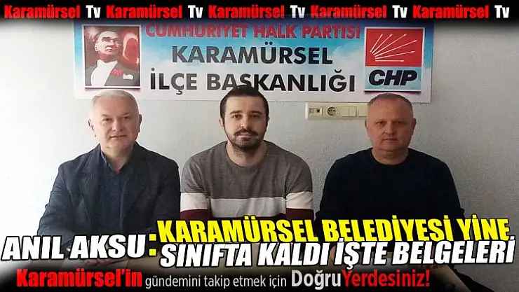 Anıl Aksu: 'Karamürsel Belediyesi yine sınıfta kaldı'
