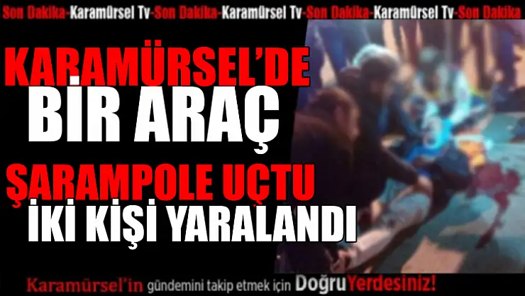 Araçları ile şarampole uçan iki kişi yaralandı