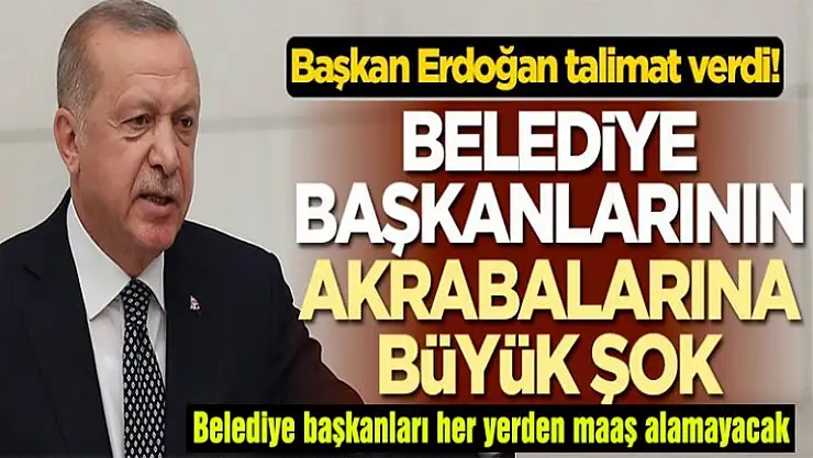 Belediye başkanları her yerden maaş alamayacak!