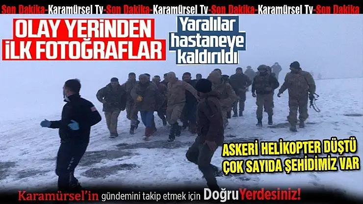 Bitlis'teki helikopter kazasından ilk görüntüler