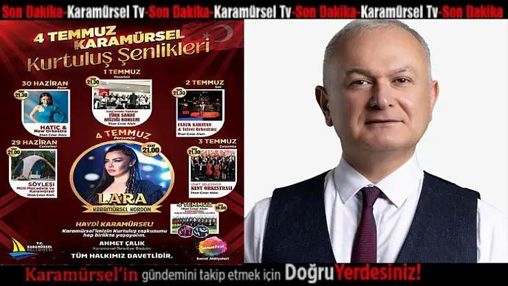 Çalık Tüm İlçe Halkını Kurtuluş Şenliklerine Davet Etti!
