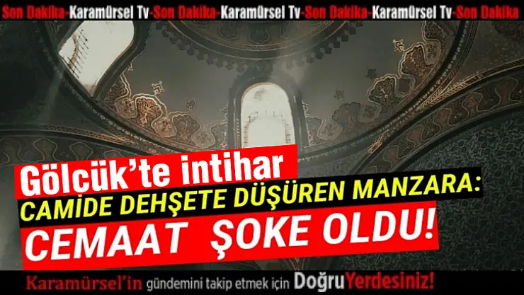 Cami'de Şahıs Kendini Asarak İntihar Etti