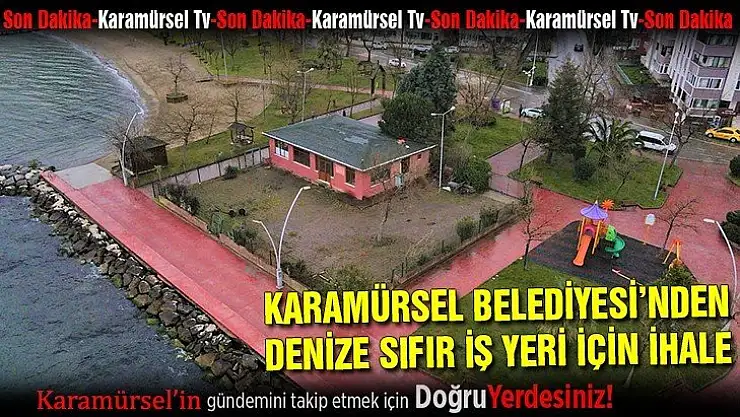 Denize sıfır iş yeri belediyeden kiralık!