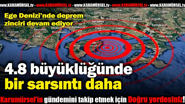 Ege Denizi'nde neler oluyor! Ard arda bir deprem daha!