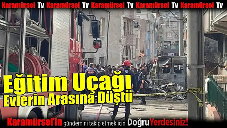 Eğitim Uçağı Evlerin Arasına Düştü