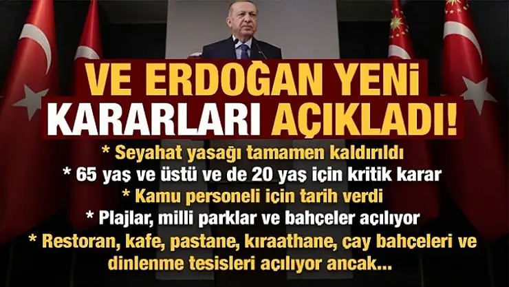 Erdoğan kararları tek tek açıkladı!