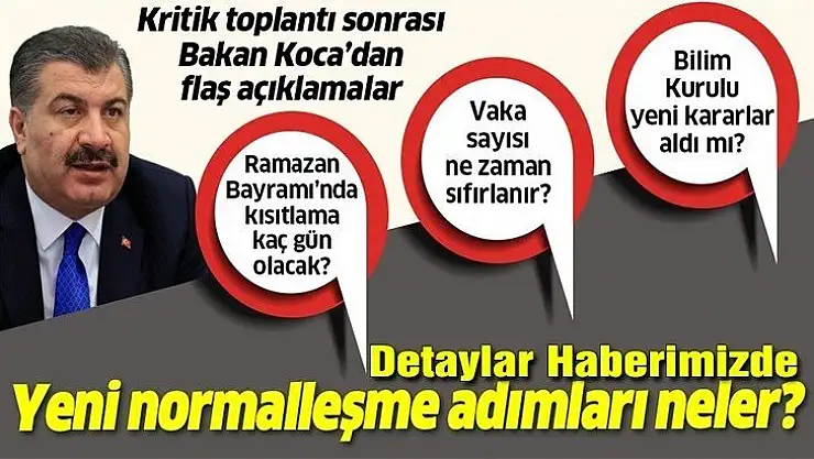 Fahrettin Koca'dan önemli açıklamalar