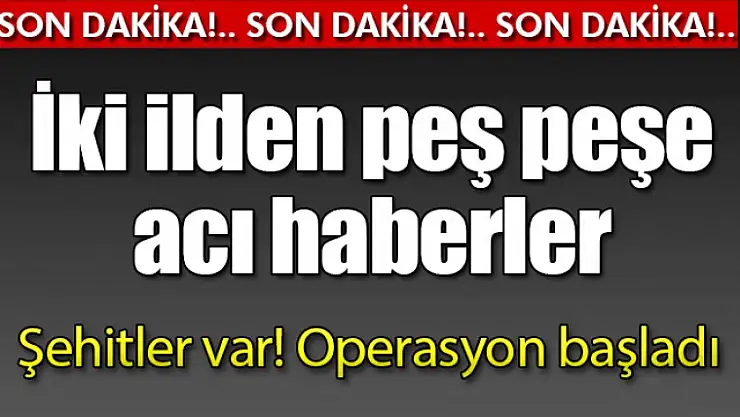 İki ilden kahreden haber: 4 şehit