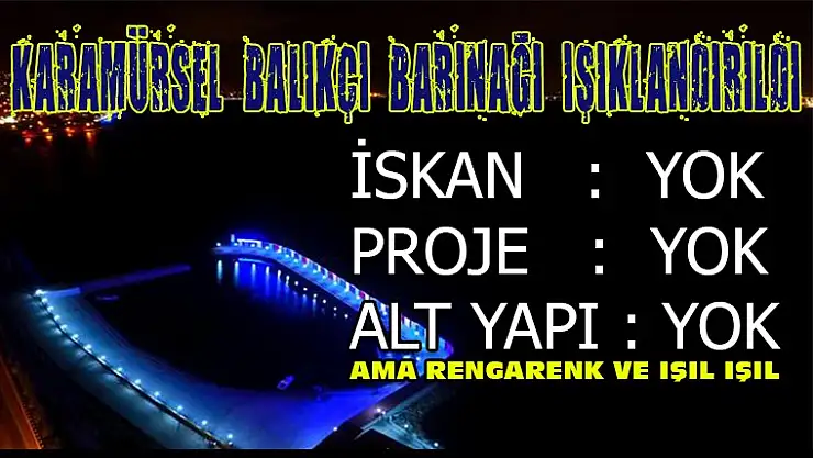 Karamürsel balıkçı barınakları ışıklandırıldı