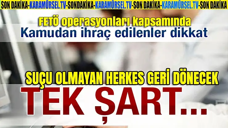 'Temiz kâğıdı' alana işe iade kapısı açılıyor