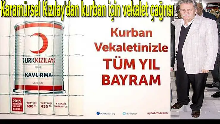 Karamürsel Kızılay'dan kurban için vekalet çağrısı