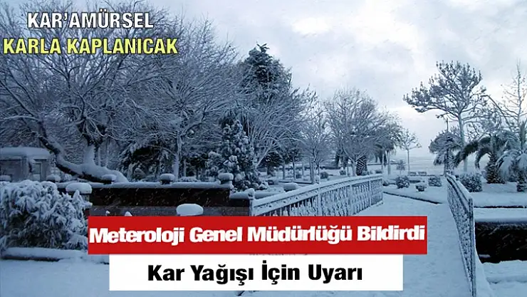 Karamürsel'e yoğun kar geliyor