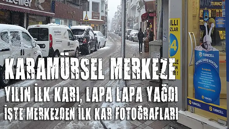Karamürsel Merkeze İlk Karı Yağdı