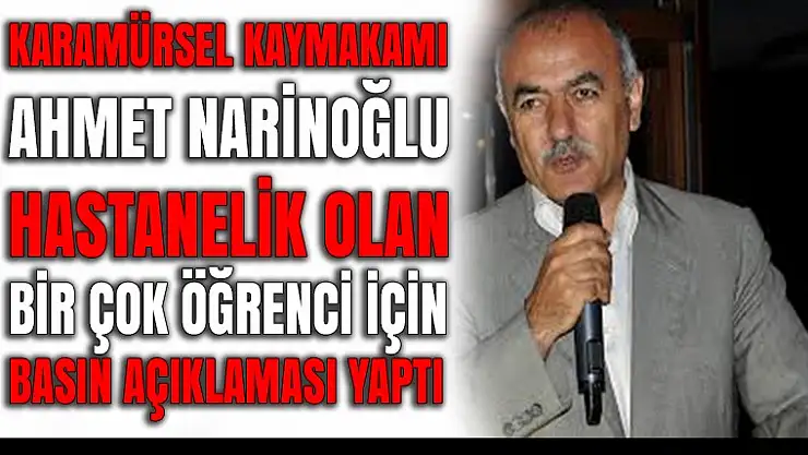 Ahmet Narinoğlu basın açıklaması yaptı