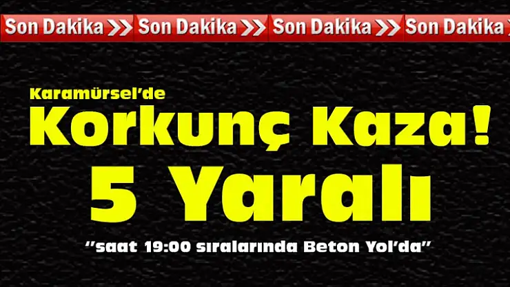 Karamürsel'de Kaza 5 Yaralı