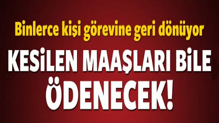 8 bin kişiye geri dönüş yolu gözüktü