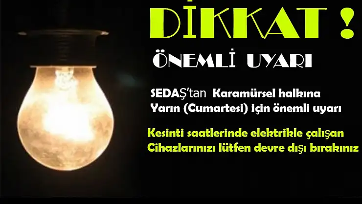 SEDAŞ tarafından bir açıklama yapıldı