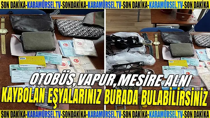 Kaybolan eşyalarınız burada olabilir