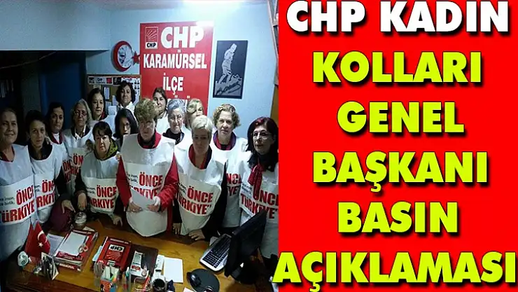 CHP kadın kolları başkanından basın açıklaması