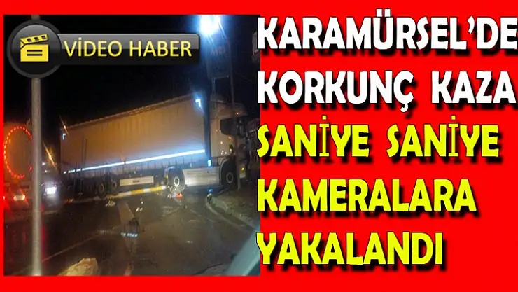 Karamürsel'de kırmızı ışıkta bekleyen otomobili biçti!