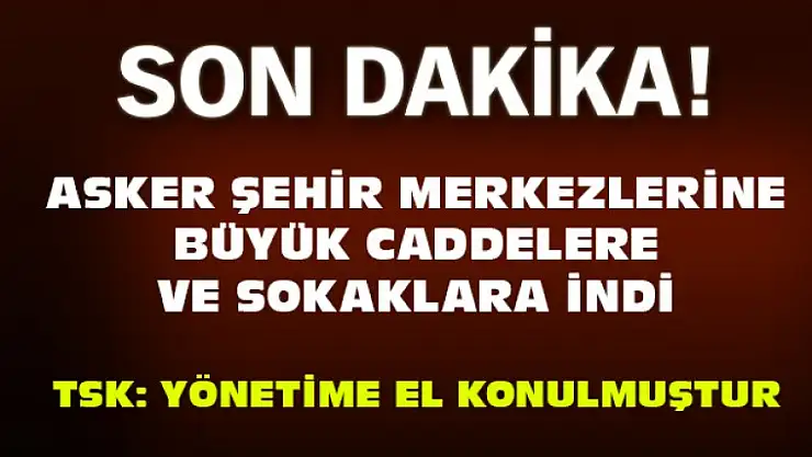 ASKER ŞEHİR MERKEZLERİNE İNDİ