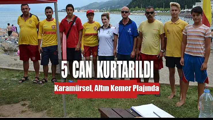 Karamürsel'de 5 Kişi Boğulmaktan Kurtarıldı